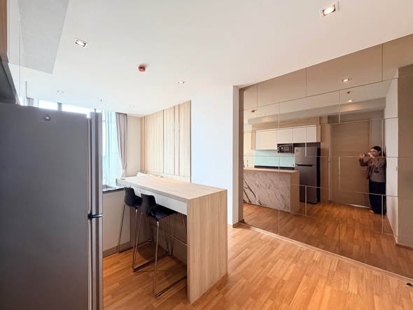 room interior and kitchen of Park Origin Phrom Phong