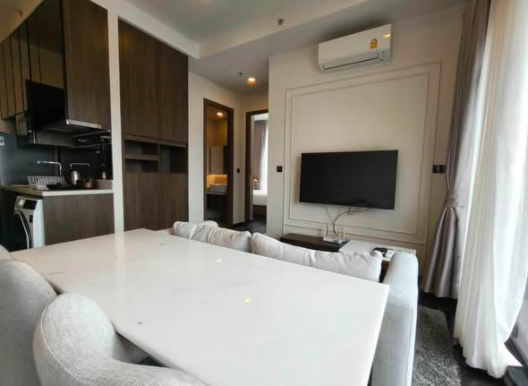 living room and kitchen of Park​ Origin​ Thonglor