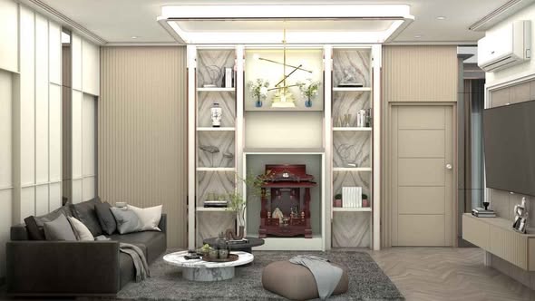living room of Perfect Masterpiece Rama 9-Krungthep Kreetha