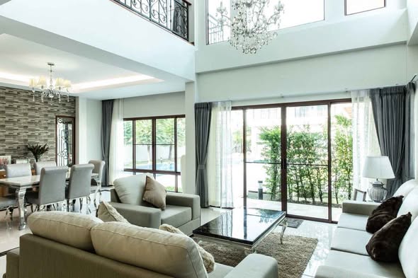 living room and room interior of Perfect Masterpiece Rama 9-Krungthep Kreetha