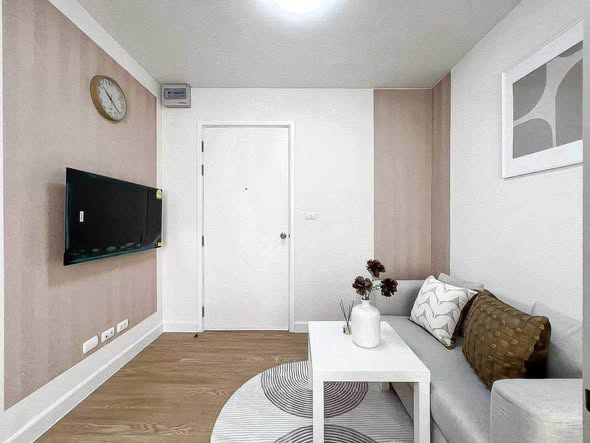 bedroom and living room of Plum Condo Bang Yai Station.