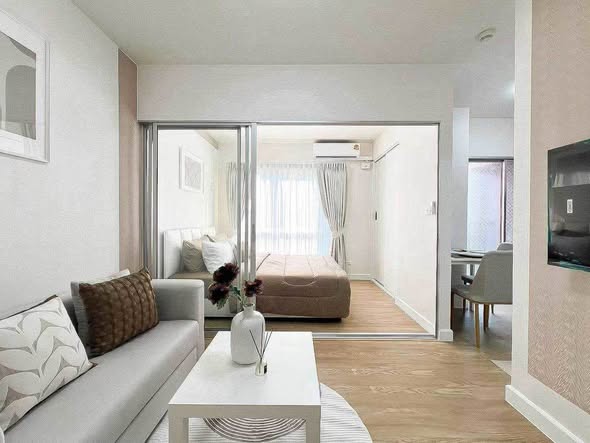 bedroom and living room and room interior of Plum Condo Bang Yai Station.