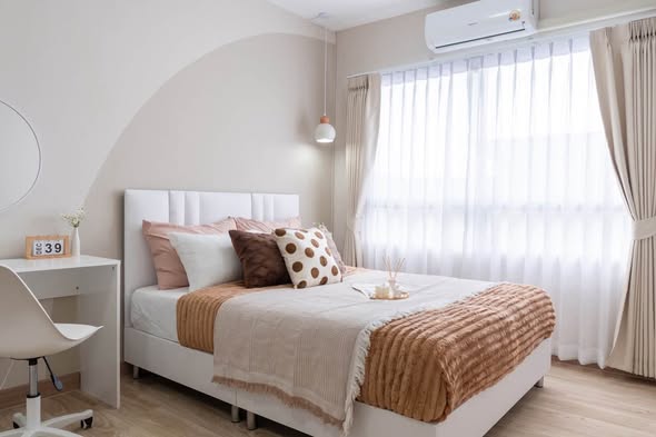 bedroom of Plum Condo Samakkhi