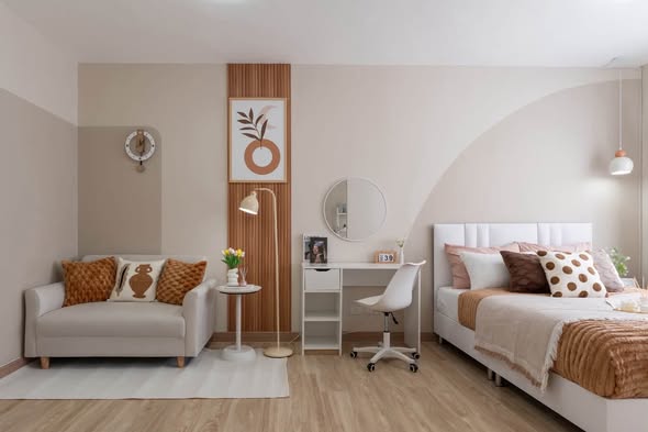 bedroom of Plum Condo Samakkhi