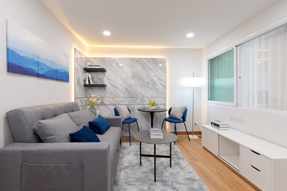 living room of Premsiri Botique Park Condominium