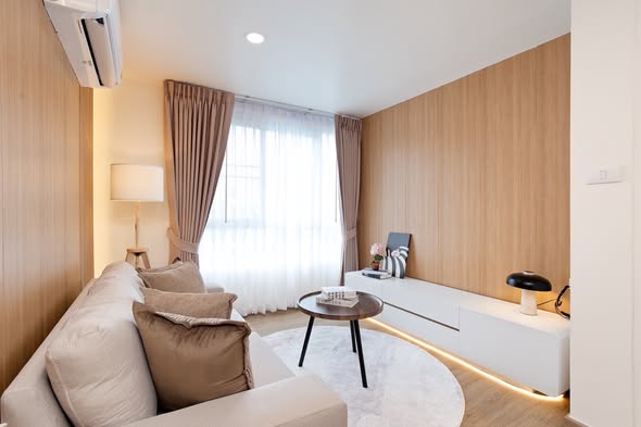 living room and bedroom of Premsiri Botique Park Condominium