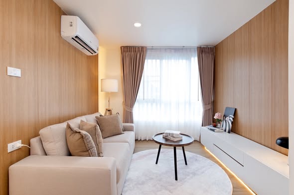 living room and bedroom of Premsiri Botique Park Condominium