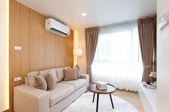 living room and bedroom of Premsiri Botique Park Condominium