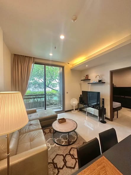 bedroom and living room of Quattro by Sansiri