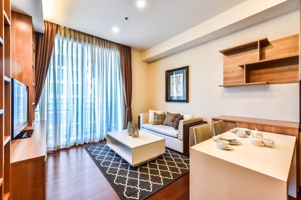 living room and bedroom of Quattro by Sansiri