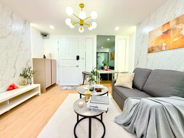 living room of Ratchada Resort Condo