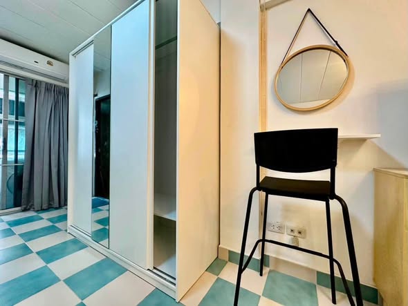 room interior and bathroom of Ratchada Resort Condo