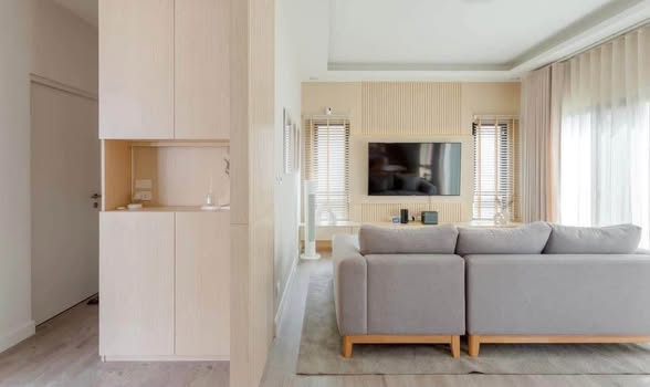 living room and bedroom and room interior of Saransiri Rama 2