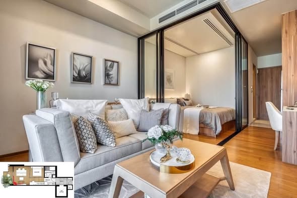 bedroom and living room and room interior of Siamese Exclusive 31