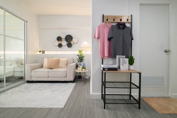 living room and room interior of Studio One Condo