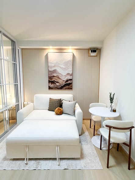 bedroom and living room of Supalai City Home Ratchada 10