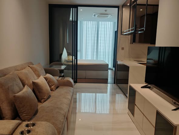 living room and bedroom of Supalai Icon Sathon
