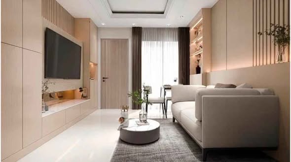 living room and bedroom of Supalai Oriental Sukhumvit 39