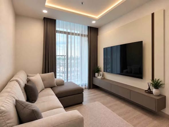 living room and bedroom of Supalai Premier Samsen-Ratchawat