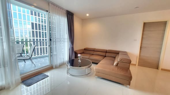 bedroom and living room of Supalai Riva Grande Rama 3 ศุภาลัย ริวา แกรนด์ พระราม 3