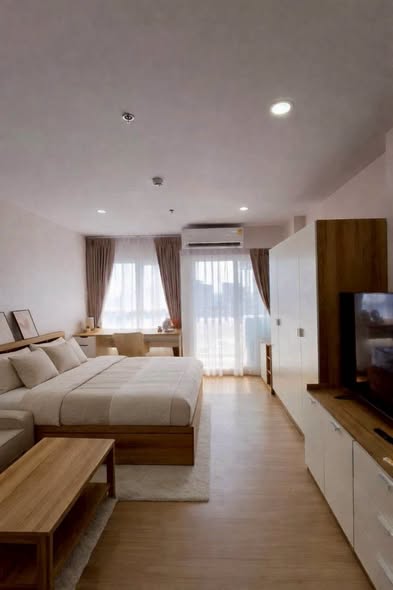bedroom and living room of Supalai Veranda Ramkhamhaeng