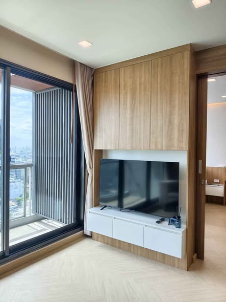 living room and room interior and kitchen of The Address Sathorn