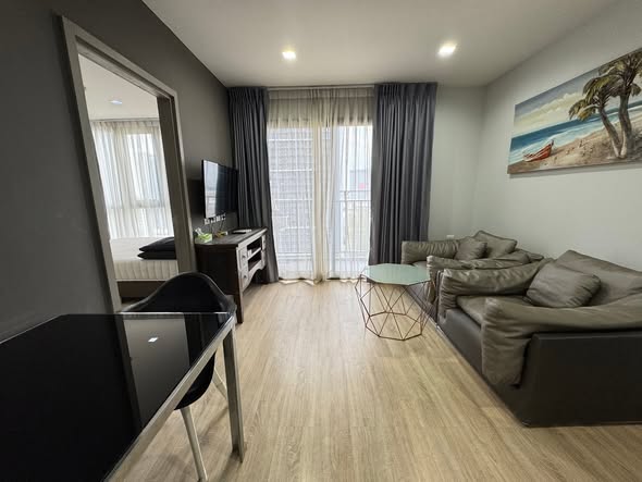 living room and bedroom of THE BASE Garden Rama 9