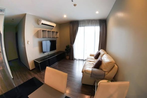 living room and bedroom of THE BASE Park West – Sukhumvit 77