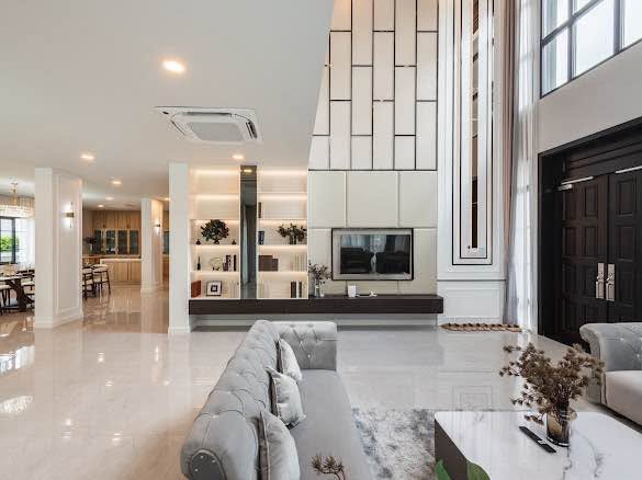 living room and kitchen of THE CITY บางนา2 | THE CITY BANGNA 2 BY AP THAI