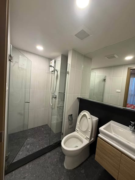 room interior and bathroom of The Cube Loft Srinakarin