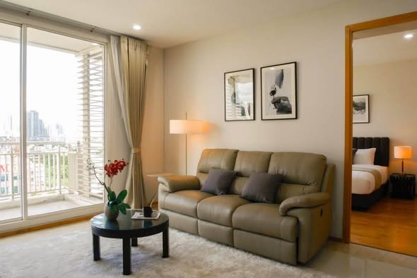 living room and bedroom of THE EMPIRE PLACE SATHON