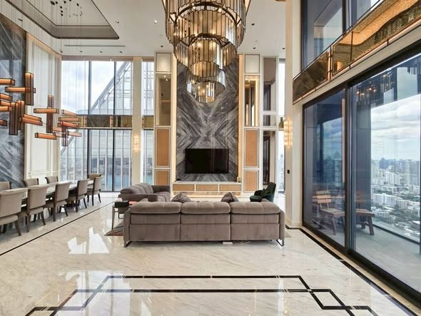 living room of THE ESSE at SINGHA COMPLEX