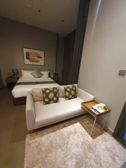 living room and bedroom of THE ESSE at SINGHA COMPLEX