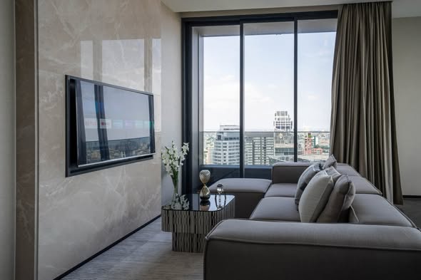 bedroom and living room of THE ESSE Sukhumvit 36