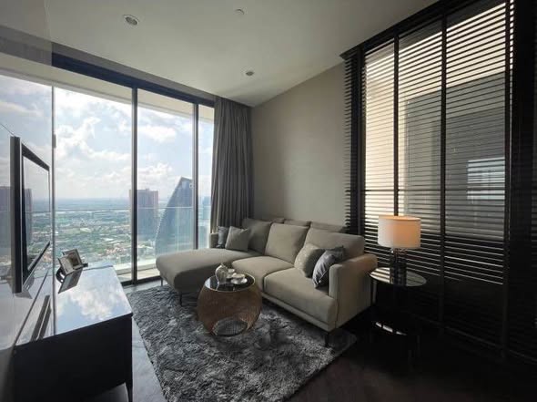 living room and bedroom of THE ESSE Sukhumvit 36