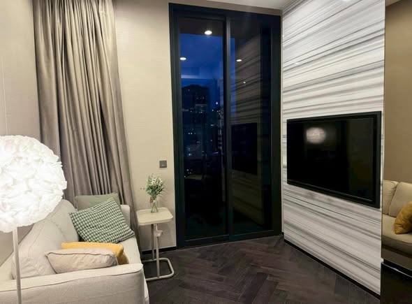 living room and bedroom and room interior of THE ESSE Sukhumvit 36