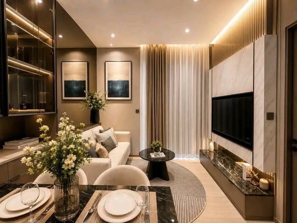 living room of THE EXTRO Phayathai-Rangnam
