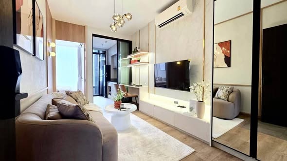 bedroom and living room of The Fine Bangkok
