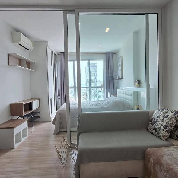 bedroom and room interior of The Hotel Serviced Condo เดอะโฮเทล คอนโด
