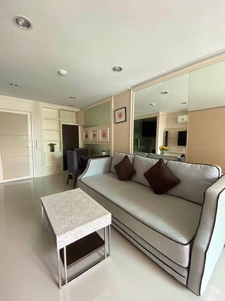 living room and bedroom and room interior of The Kris 2 Ratchada 17