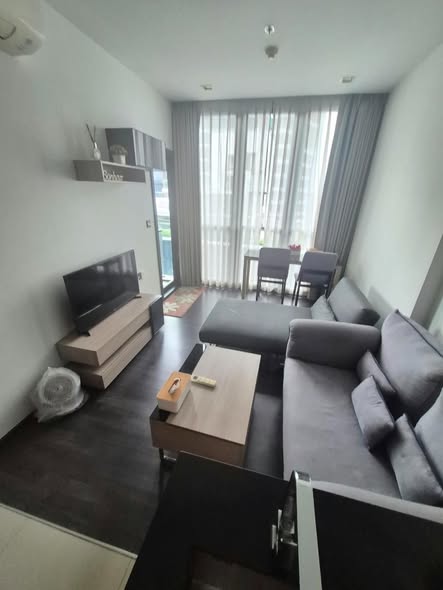living room and bedroom of THE LINE Asoke-Ratchada