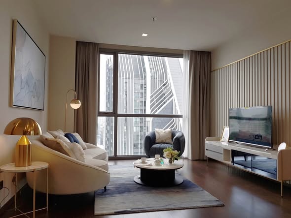 living room and bedroom of THE LINE Ratchathewi