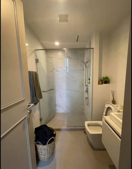 room interior and bathroom of THE LINE Sukhumvit 101