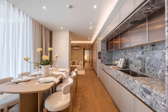 bathroom and kitchen of The Loft Residence