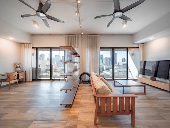 living room and room interior of The Lofts Asoke