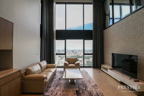 living room and room interior of The Lofts Silom by Raimon Land