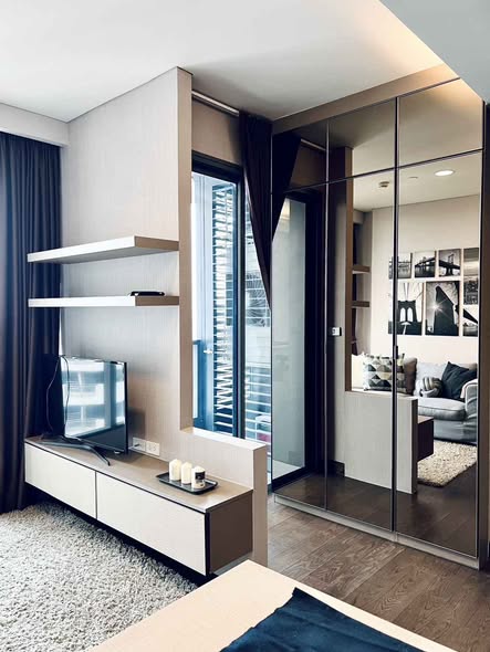 living room and bedroom and room interior of The Lumpini 24