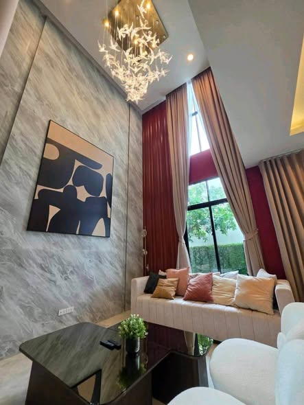 living room and bedroom of The Master Ratchaphruek – Maha Chesadabodindranusorn Bridge เดอะ มาสเตอร์ ราชพฤกษ์-สะพานมหาเจษฎาบดินทร์ฯ