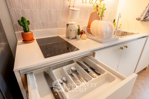 bathroom and kitchen of The Nest Ploenchit