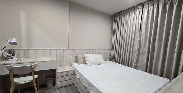 bedroom and bathroom of The Parkland Charan-Pinklao